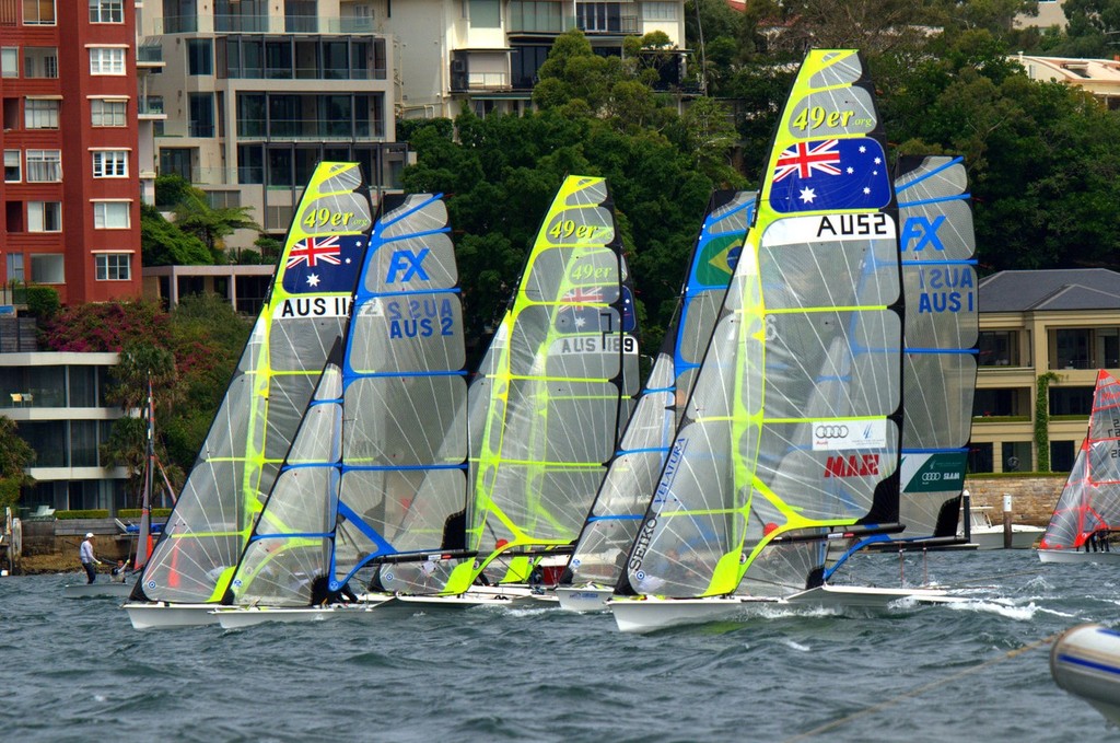 Combined 49er and 49erFX Olympic Classes Starts This Weekend © David Price