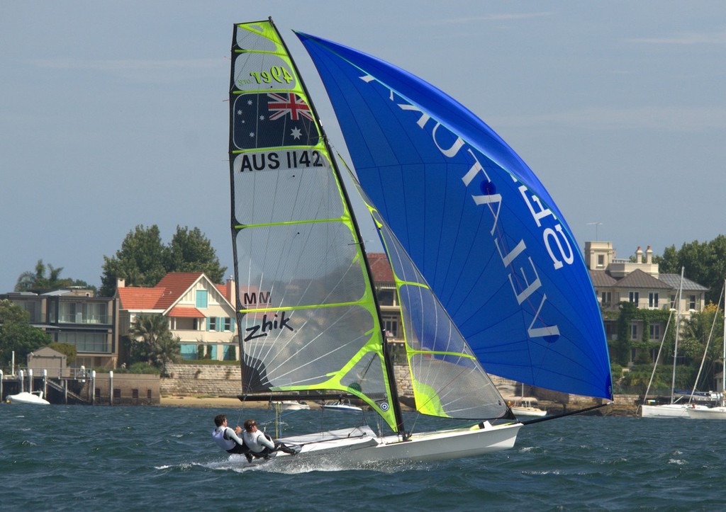 Local 49er Team Peter Kendall & Bryce Waters During Sail Sydney © David Price