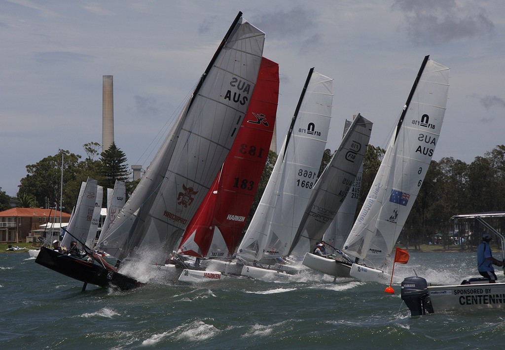 Starts were fast and furious as the large fleet hit the line at speed © Mark Rothfield
