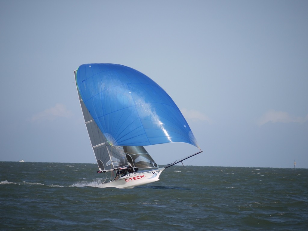 C-tech Performance on the way to the finish in Race 9 - 12ft Skiff Interdominions - Races 8 and 9 photo copyright Cassie Buckley taken at  and featuring the  class
