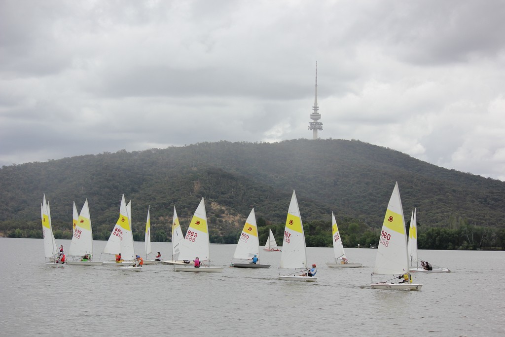Tight racing in race six, the decider for the championship - 2013 Spiral National Championships © Tim Stuparich
