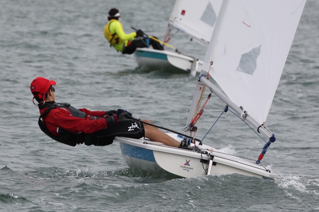 Close competition in the Laser Class. photo copyright Carlos Lee taken at  and featuring the  class