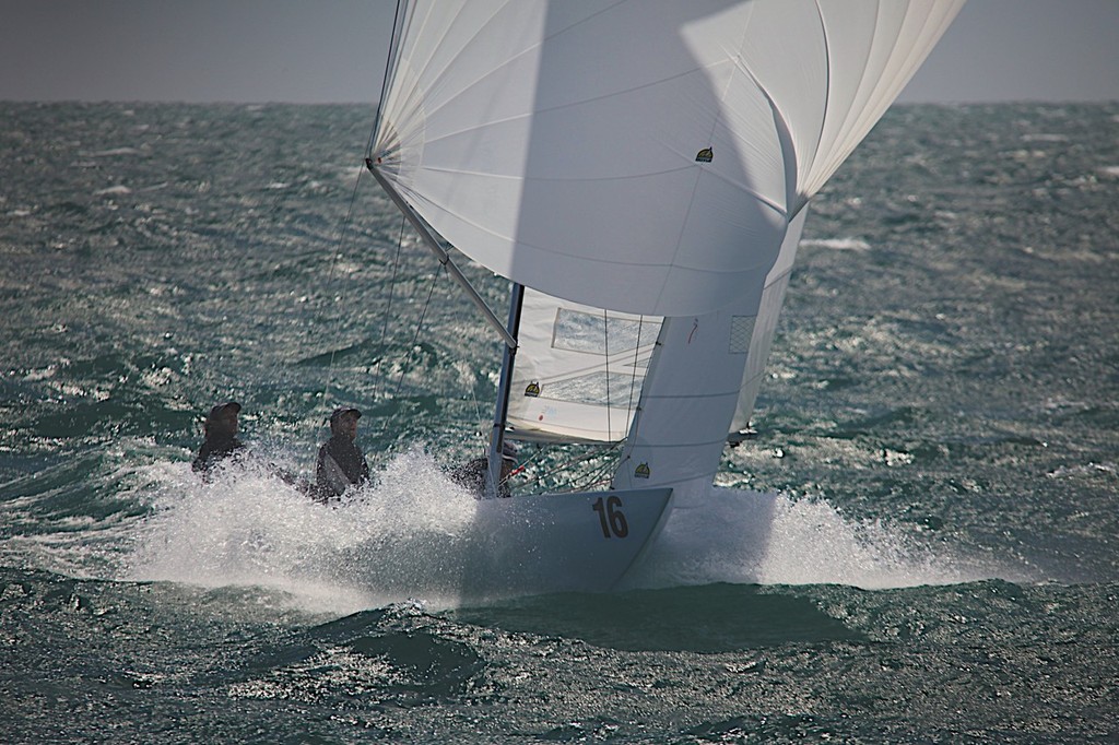 Chilli Plum getting one of the best rides of the day, picking up two places. - Prochoice Safety Gear Etchells Nationals © Bernie Kaaks
