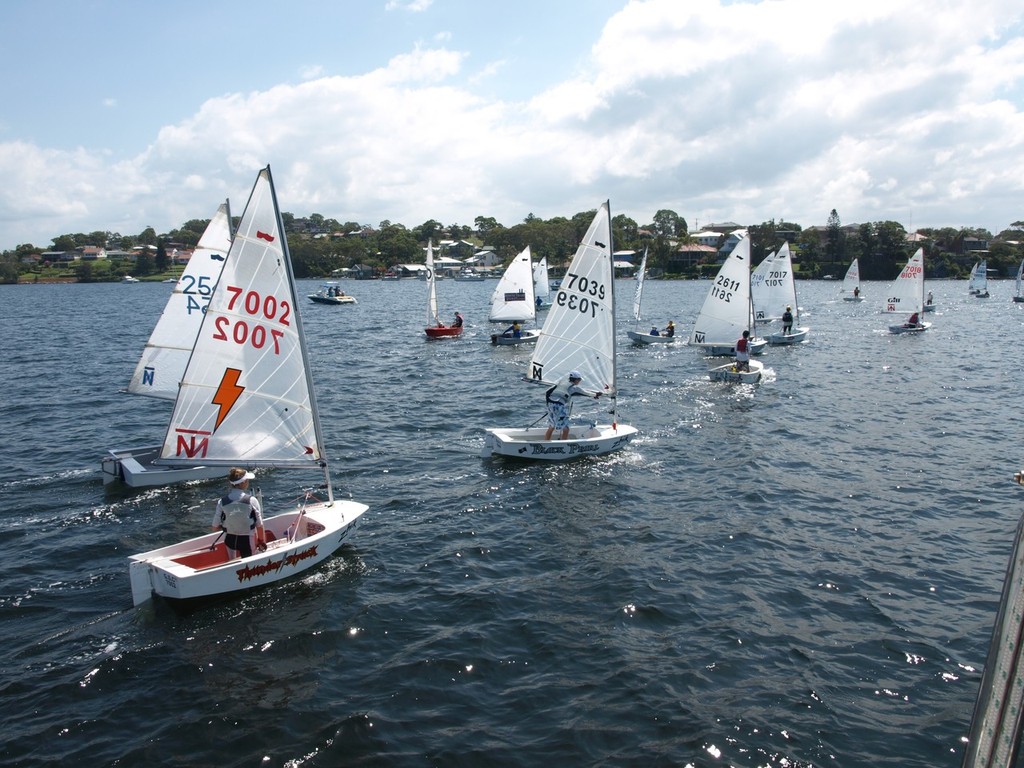 A Large Fleet of Sabots Participated in the Youthsail Lake Mac 2012 Regatta - Centennial Coal Youthsail Lake Mac 2013 photo copyright Ross Wylde-Browne taken at  and featuring the  class