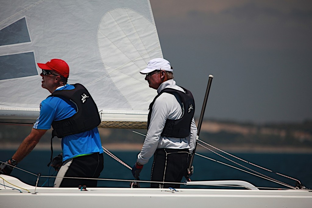 John Bertrand and Andrew Palfrey placed second in race 5 - Etchells Syd Corser Regatta photo copyright Bernie Kaaks taken at  and featuring the  class
