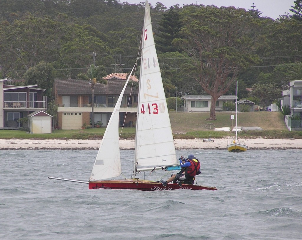 Classic 'new' boat - Stayin Alive - Ben and William Rigby - MG14 National Titles photo copyright Rohan Nosworthy taken at  and featuring the  class