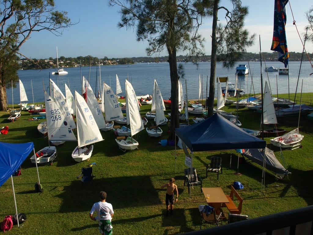 The Fleet On Shore at the Wangi RSL Amateur Sailing Club - Centennial Coal Youthsail Lake Mac 2013 © Ross Wylde-Browne