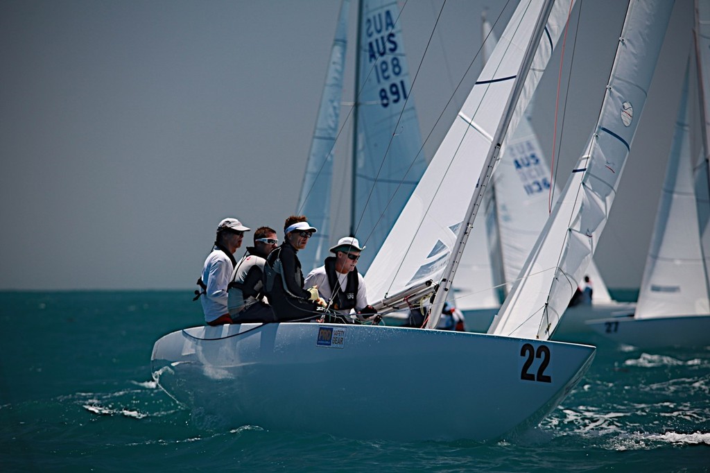 Hong Kong based Mark Thornburrow scored wins in races 2 and 3 - Syd Corser Regatta - Etchells pre Nationals photo copyright Bernie Kaaks taken at  and featuring the  class