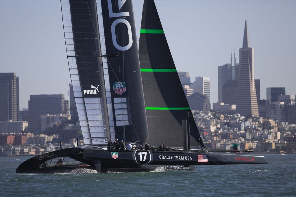 San Francisco (USA,CA), 34th America’s Cup, ORACLE Team USA AC72 training © ACEA - Photo Gilles Martin-Raget http://photo.americascup.com/