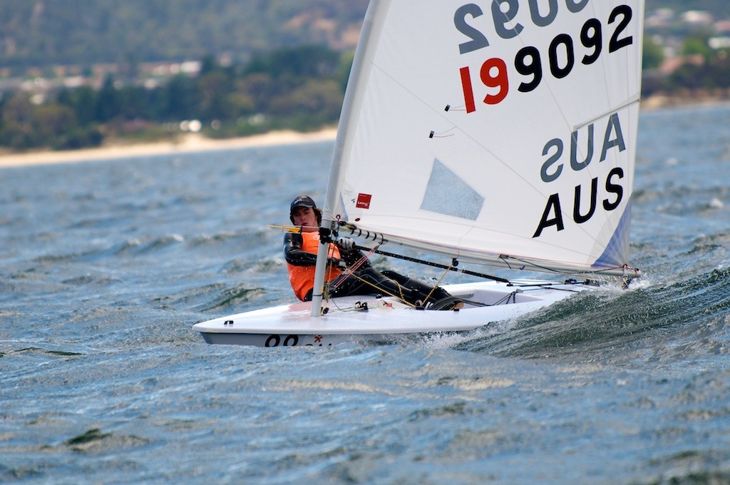 Christopher Anderson in the Laser Radial fleet - Australian Youth Championship 2013 photo copyright Dane Lojek taken at  and featuring the  class