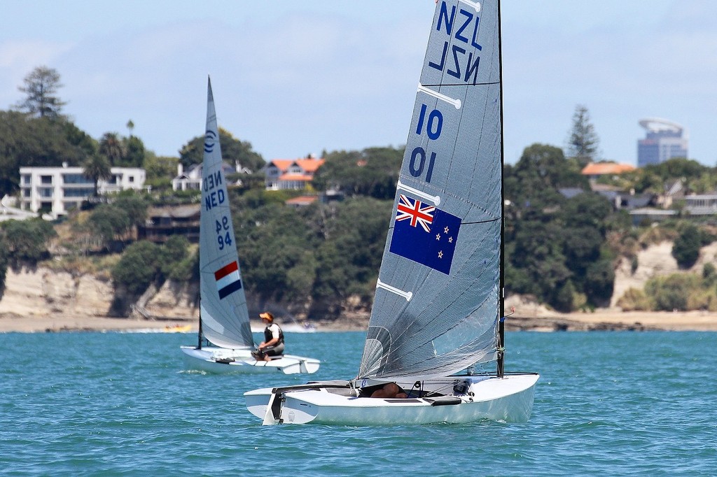 Dave Hoogenboom - New Zealand Finn Nationals, Takapuna, February 2013 photo copyright Richard Gladwell www.photosport.co.nz taken at  and featuring the  class