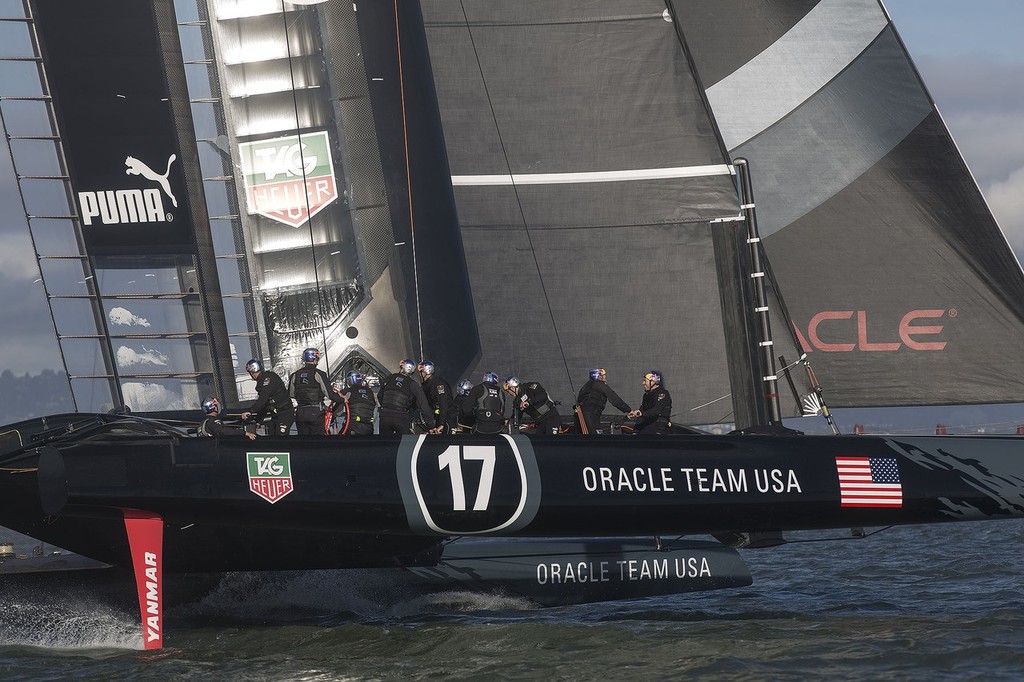 Oracle Team USA second sailing day, San Francisco, USA photo copyright Guilain Grenier Oracle Team USA http://www.oracleteamusamedia.com/ taken at  and featuring the  class