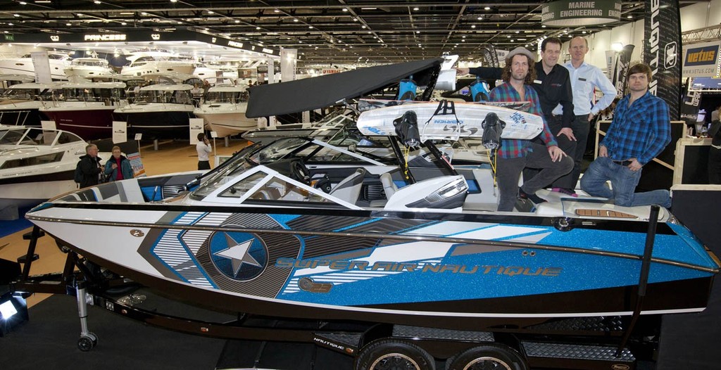 The launch of the new Nautique G23 Wake Boat, at the Tullett Prebon London Boat Show, ExCeL, London.<br /> © onEdition http://www.onEdition.com