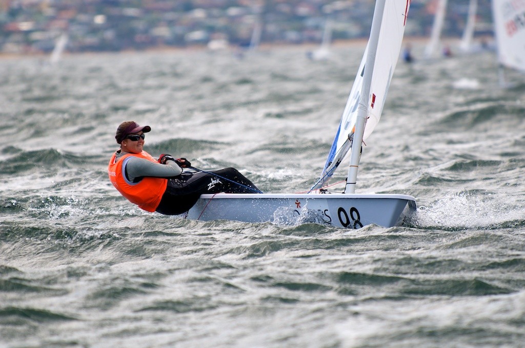 Louise Evans racing on the River Derwent  - Australian Youth Championship 2013 photo copyright Dane Lojek taken at  and featuring the  class