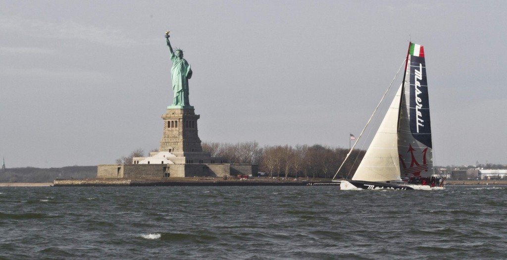 Maserati Yacht leaves New York for a record-breaking voyage to San Francisco © Maserati Challenge