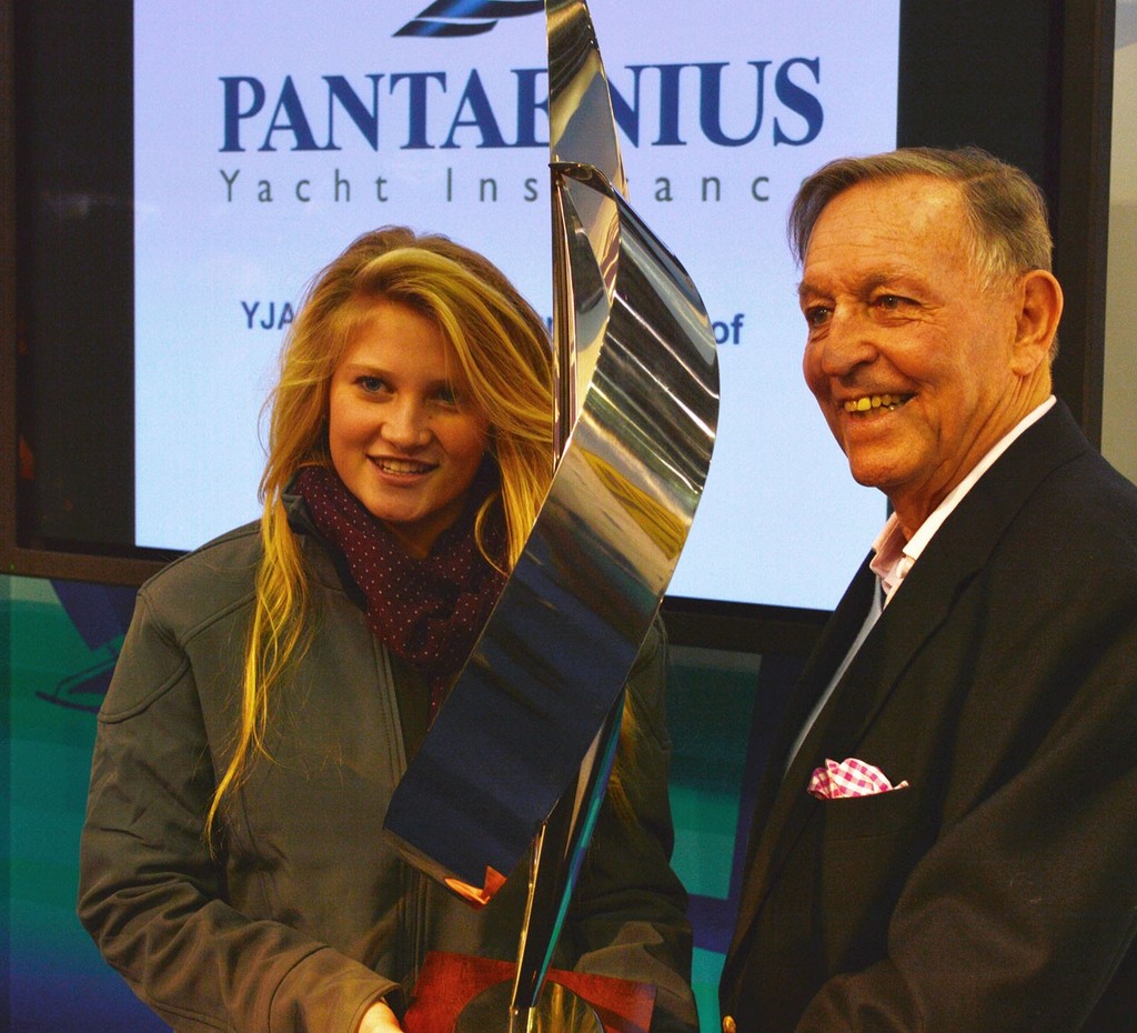 Saskia Sills - 2012 YJA Pantaenius Young Sailor of the Year award winner was named  at the Tullett Prebon London International Boat Show (Saturday, January 12) by Bob Fisher, chairman of the Yachting Journalists’ Association. © Barry Pickthall/PPL http://www.pplmedia.com
