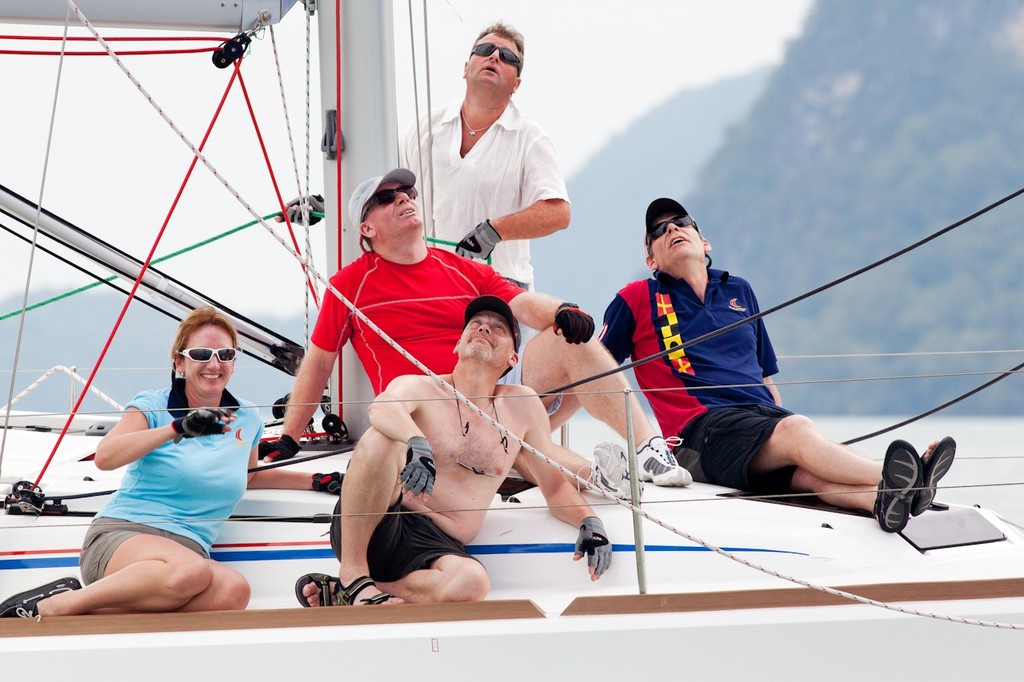 Royal Langkawi International Regatta 2013. Something good up there? photo copyright Guy Nowell http://www.guynowell.com taken at  and featuring the  class
