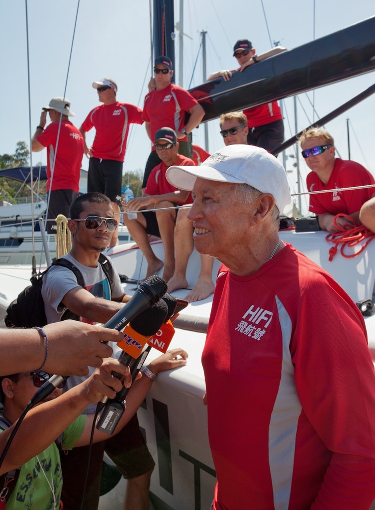Royal Langkawi International Regatta 2013. Neil Pryde meets the press. photo copyright Guy Nowell http://www.guynowell.com taken at  and featuring the  class