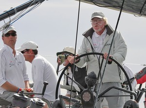 John ‘Willow’ Williams driving his Calm around the course. - TP52 Southern Cross Cup photo copyright  John Curnow taken at  and featuring the  class