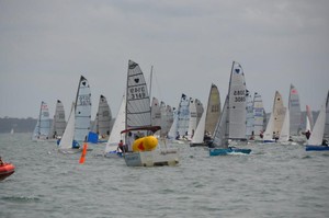 Cherub fleet on a Crowded 55 boat startline  - 50th Cherub National Championships photo copyright Fiona Lunsmann taken at  and featuring the  class