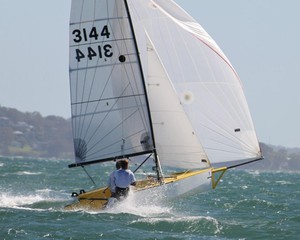 Junior national Champions Kris Fay and Morgan Frew send there boat Wally down breeze - 50th Cherub National Championships photo copyright Fiona Lunsmann taken at  and featuring the  class