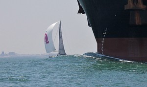Reverie, as seen from behind the bow wave of a ship entering port. - Audi IRC Australian Championships photo copyright  John Curnow taken at  and featuring the  class