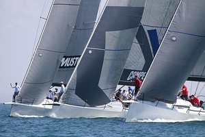 Some of the fleet in the first race for Division Zero. - Club Marine Series photo copyright Teri Dodds http://www.teridodds.com taken at  and featuring the  class
