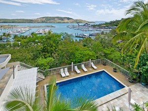 You will enjoy the beautiful views over the Marina village from Yacht Harbour Tower 6. photo copyright Kristie Kaighin http://www.whitsundayholidays.com.au taken at  and featuring the  class