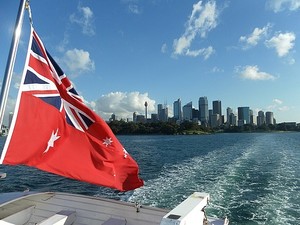 Australian maritime flag photo copyright SW taken at  and featuring the  class