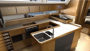 Bavaria 56 galley photo copyright  SW taken at  and featuring the  class
