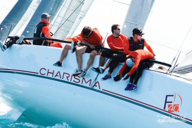 Charisma, skippered by Nico Poons of Monaco, posted a pair of seconds and stands third in the overall standings. - Miami Beach Invitational  © Sara Proctor http://www.sailfastphotography.com