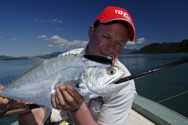 Queenfish caught on poppers over the sand flats can be very entertaining. © Jarrod Day