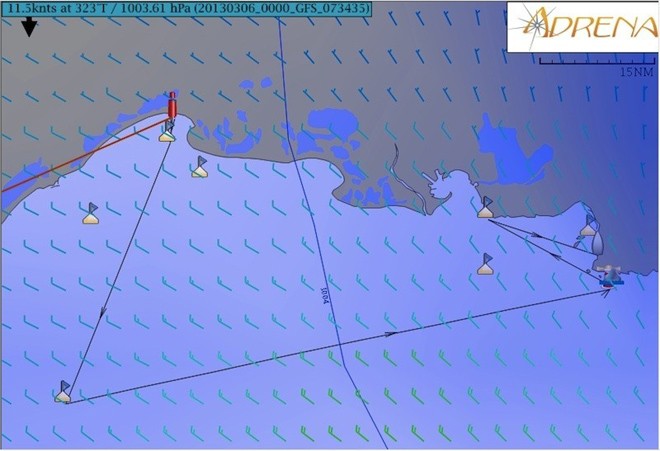 Leg one of the ICOM Cup Méditérranée covering 160nm from La Grande Motte to Marseille via four offshore marks © SW