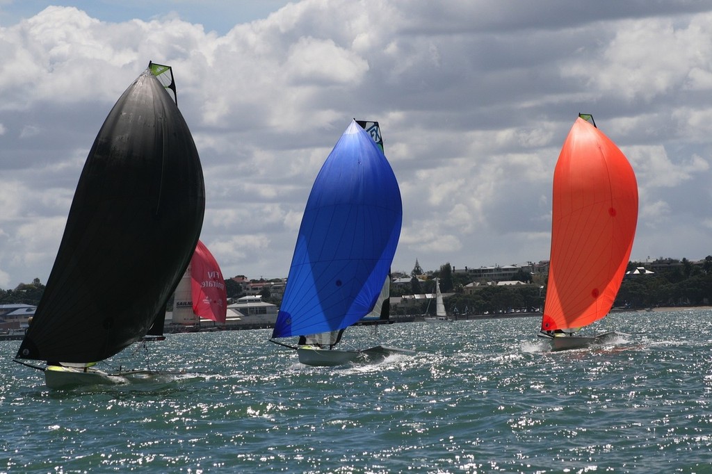 New girls Olympic class 49erFX mixing it with the guys 49er © Karen Goldwater