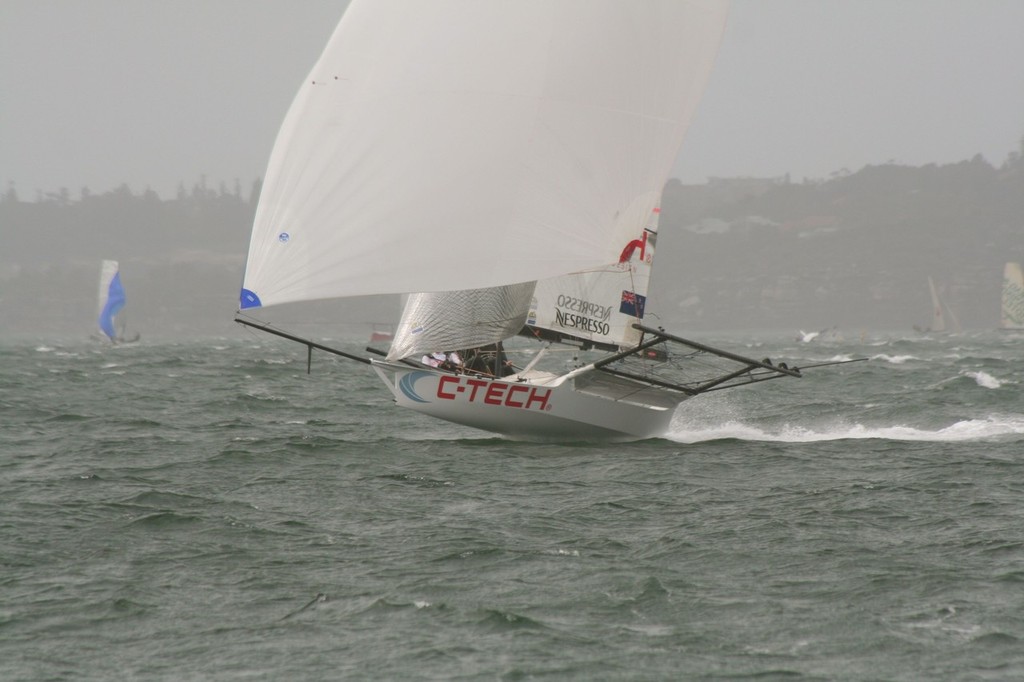 C-Tech was top NZ 18fter in the 2013 JJ Giltinan Trophy sailed on Sydney Harbour © Lyn Holland