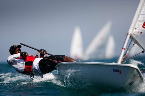 Laser class at the 2013 Mussanah Race Week © Lloyd Images http://lloydimagesgallery.photoshelter.com/