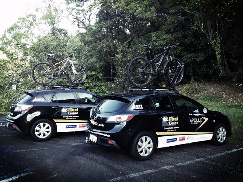 Cars from Flexi Lease – on one of the team’s cross training sessions! © SW