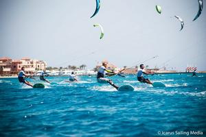 Screaming down to the finish line - 2013 African Kiteacing Championships photo copyright Icarus Sailing Media taken at  and featuring the  class