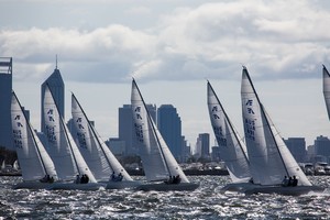 Perth skyline; race 2 of the WA States. - WA Etchells State Championship 2012/2013 photo copyright Kylie Wilson http://www.positiveimage.com.au taken at  and featuring the  class