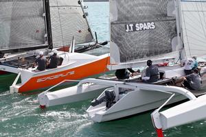 Multihull start  - Day 2, Auckland Regatta 2013 photo copyright Ivor Wilkins taken at  and featuring the  class