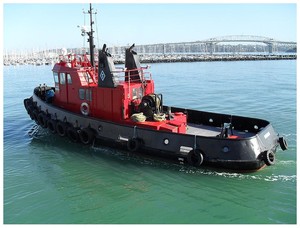 The 90tonne Manukau tug used in the test which bent shackles in the Manson Boss anchor test photo copyright SW taken at  and featuring the  class