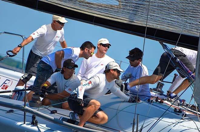 California skipper John Demourkas said he feels fortunate to remain in third place in the overall standings after another difficult day on the Chesapeake Bay © Sara Proctor http://www.sailfastphotography.com