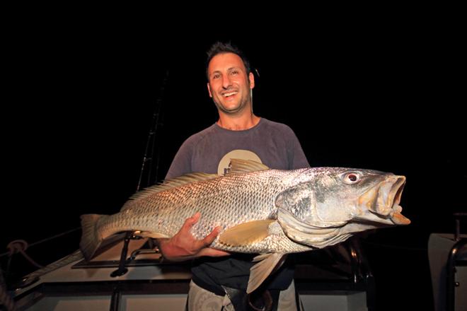 Gary displays a nice jewie from an epic session of a dozen fish caught and released. © Jarrod Day