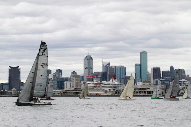 The City of Melbourne is the backdrop for racing - Australian Sports Boat Association National Championships 2013 © Teri Dodds http://www.teridodds.com
