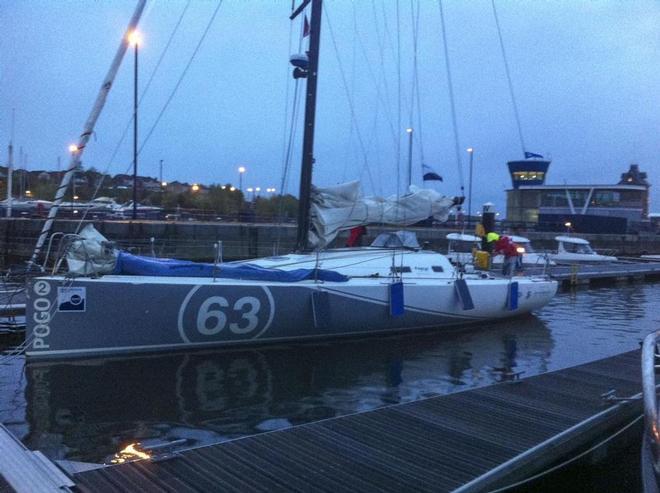 Pogo 2 got the full 50 knots of wind and retired to Newcastle © Dicke Bank