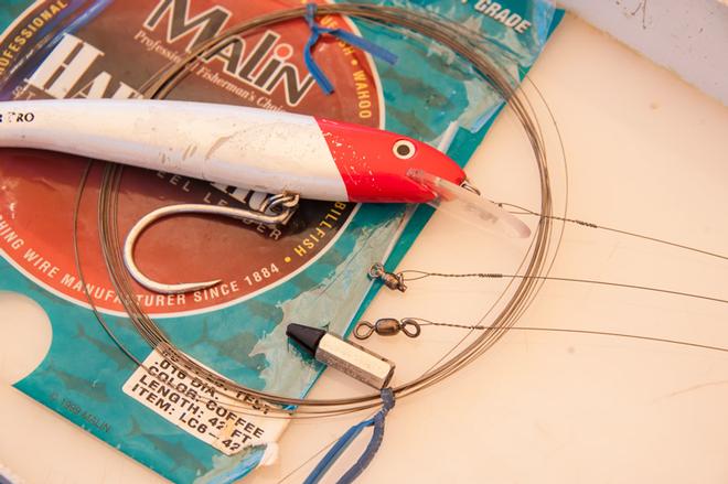A short length of single strand wire ahead of your lure or bait is a must to keep those scissor-like teeth of a mackerel from biting you off © Ben Knaggs