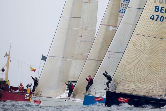 South going current caused exciting starts on the second day of the Delta Lloyd North Sea Regatta © Sander van der Borch http://www.sandervanderborch.com