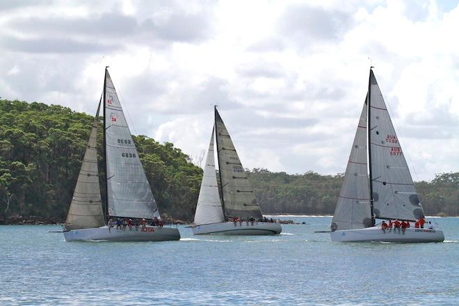 Iota, The Banshee and Long Time Dead - Sail Port Stephens 2013, Nelson Bay (Aus), Commodore’s Cup.  © Teri Dodds