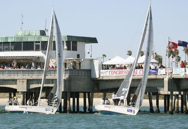 49th Congressional Cup Day 2 - Pre-start skirmish at the pier  © Rich Roberts