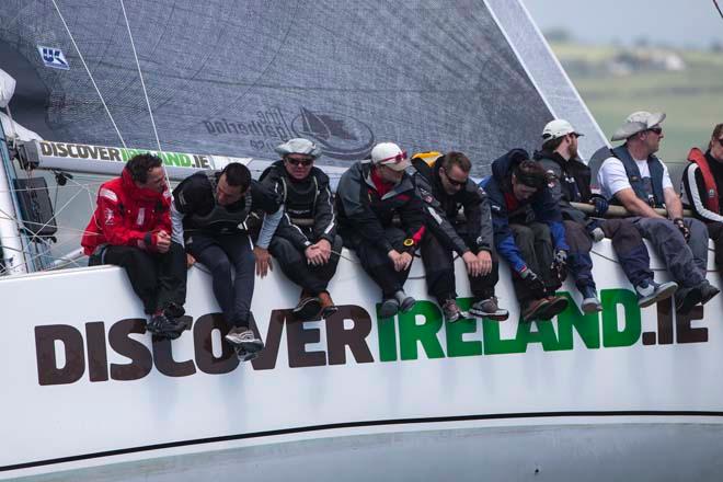 Saturday 29th June 2013, Kinsale, Co. Cork: Martin Breen’s Discover Ireland in perfect conditions for the final day of racing off the Old Head of Kinsale in the Covestone Asset Management Sovereigns Cup 2013.<br />
 © David Branigan - Oceansport.ie